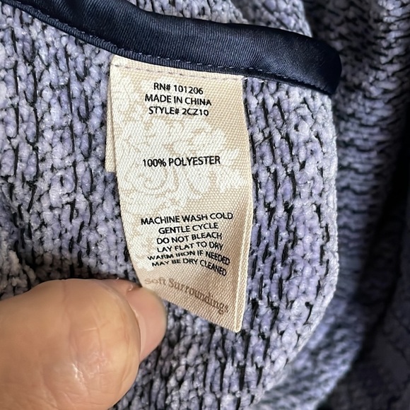 SOFT SURROUNDINGS Warwick Plaid Sweater Blazer size M - Picture 8 of 10